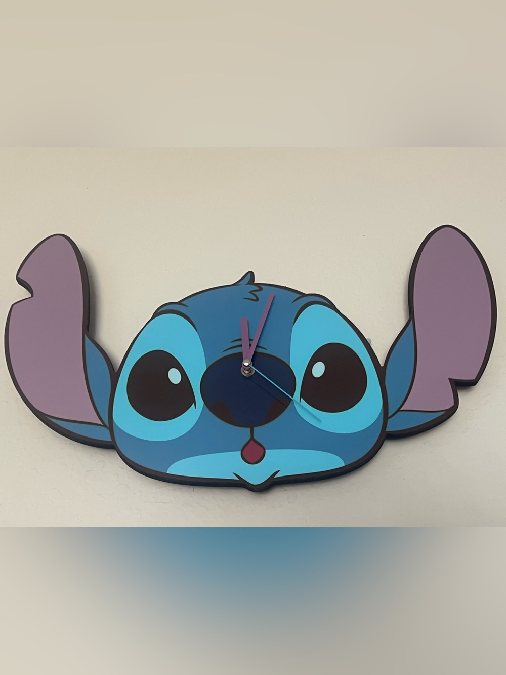 Disney Stitch Wall Clock in Blue and Purple